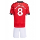 Manchester United Bruno Fernandes #8 Replica Home Stadium Kit for Kids 2025-26 Short Sleeve (+ pants)